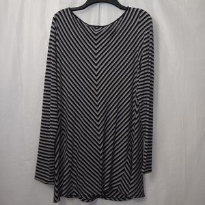 J.JILL WEAREVER COLLECTION LONG SLEEVE STRIPED TOP